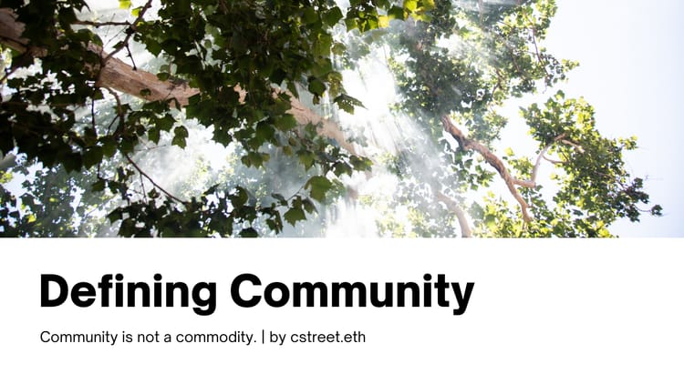 Defining Community